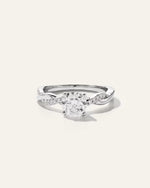 Lab Grown Diamond Round Twisted Engagement Ring - 1ct - US 9364