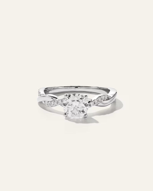 Lab Grown Diamond Round Twisted Engagement Ring - 1ct - US 9364