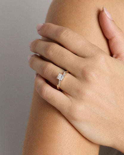 Lab Grown Diamond Princess Twisted Engagement Ring - 1ct - US 1913