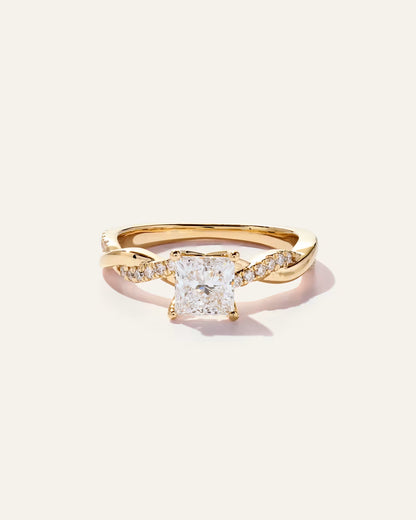 Lab Grown Diamond Princess Twisted Engagement Ring - 1ct - US 1913
