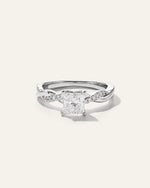 Lab Grown Diamond Princess Twisted Engagement Ring - 1ct - US 9140