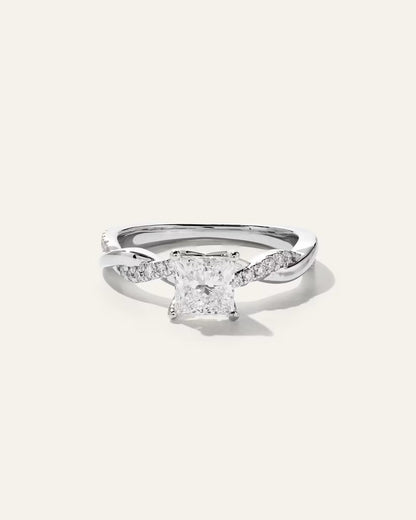 Lab Grown Diamond Princess Twisted Engagement Ring - 1ct - US 9140