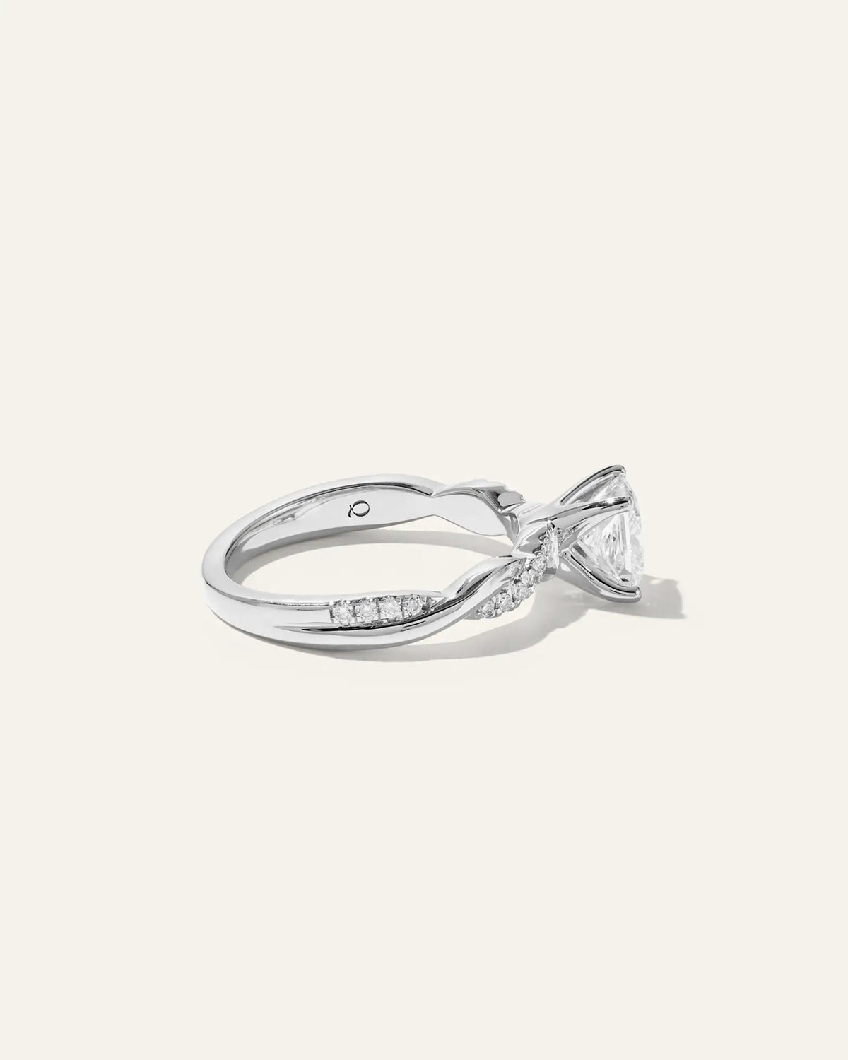 Lab Grown Diamond Princess Twisted Engagement Ring - 1ct - US 9140