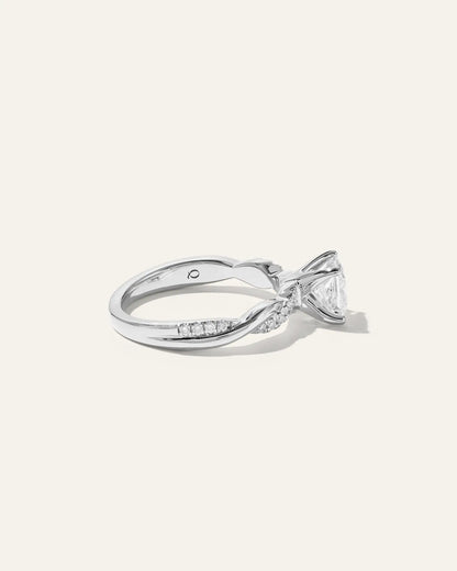Lab Grown Diamond Princess Twisted Engagement Ring - 1ct - US 9140