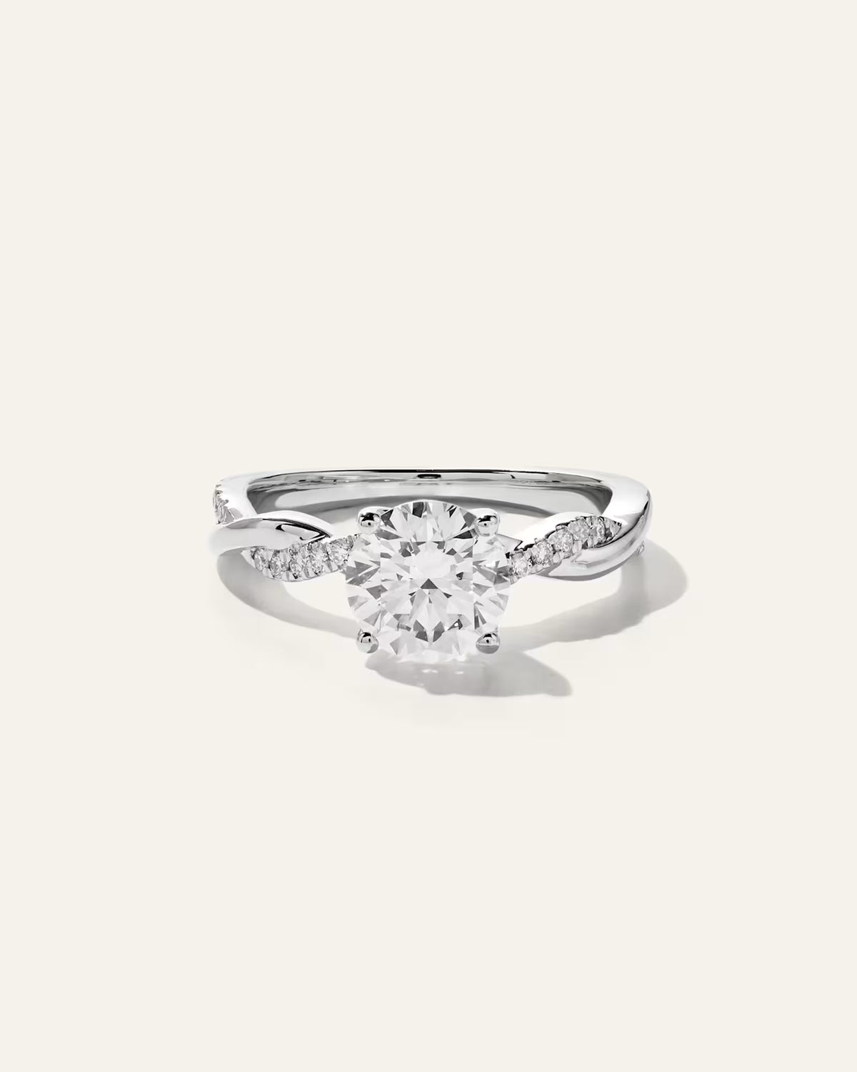 Lab Grown Diamond Round Twisted Engagement Ring - 1.5ct - US 9365