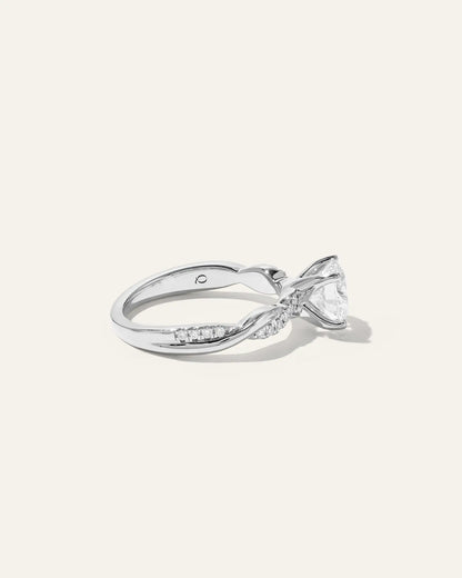 Lab Grown Diamond Round Twisted Engagement Ring - 1.5ct - US 9365