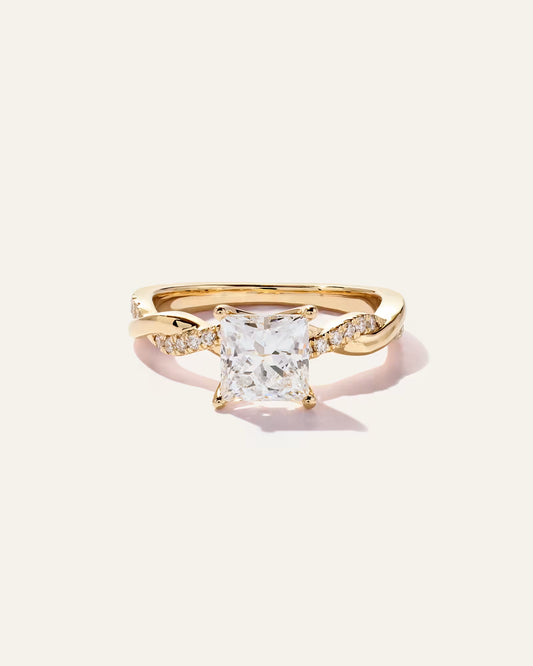 Lab Grown Diamond Princess Twisted Engagement Ring - 1.5ct - US 1073