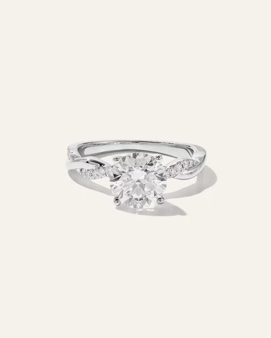 Lab Grown Diamond Round Twisted Engagement Ring - 2ct - US 3609