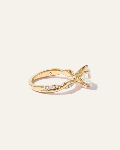 Lab Grown Diamond Round Twisted Engagement Ring - 2ct - US 2907
