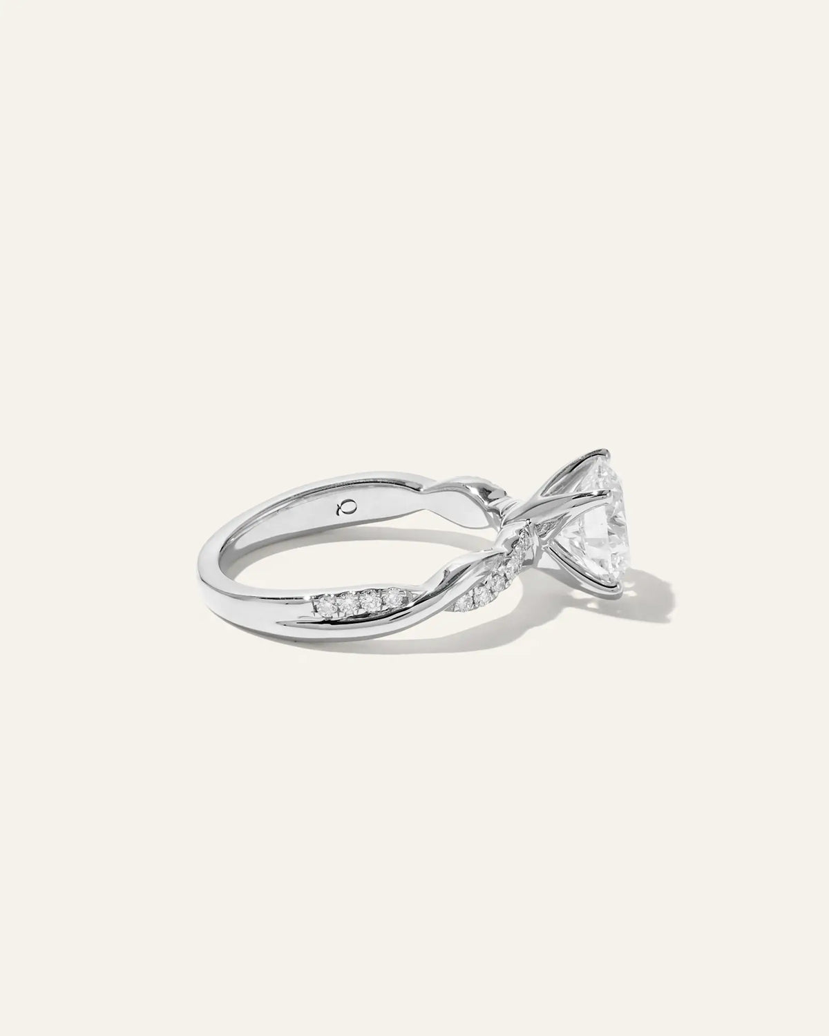 Lab Grown Diamond Round Twisted Engagement Ring - 2ct - US 0038