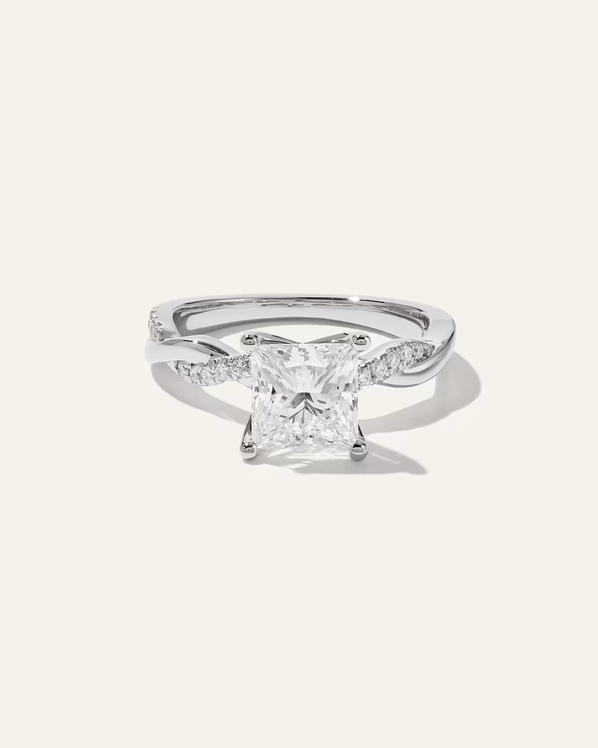 Lab Grown Diamond Princess Twisted Engagement Ring - 2ct - US 8654