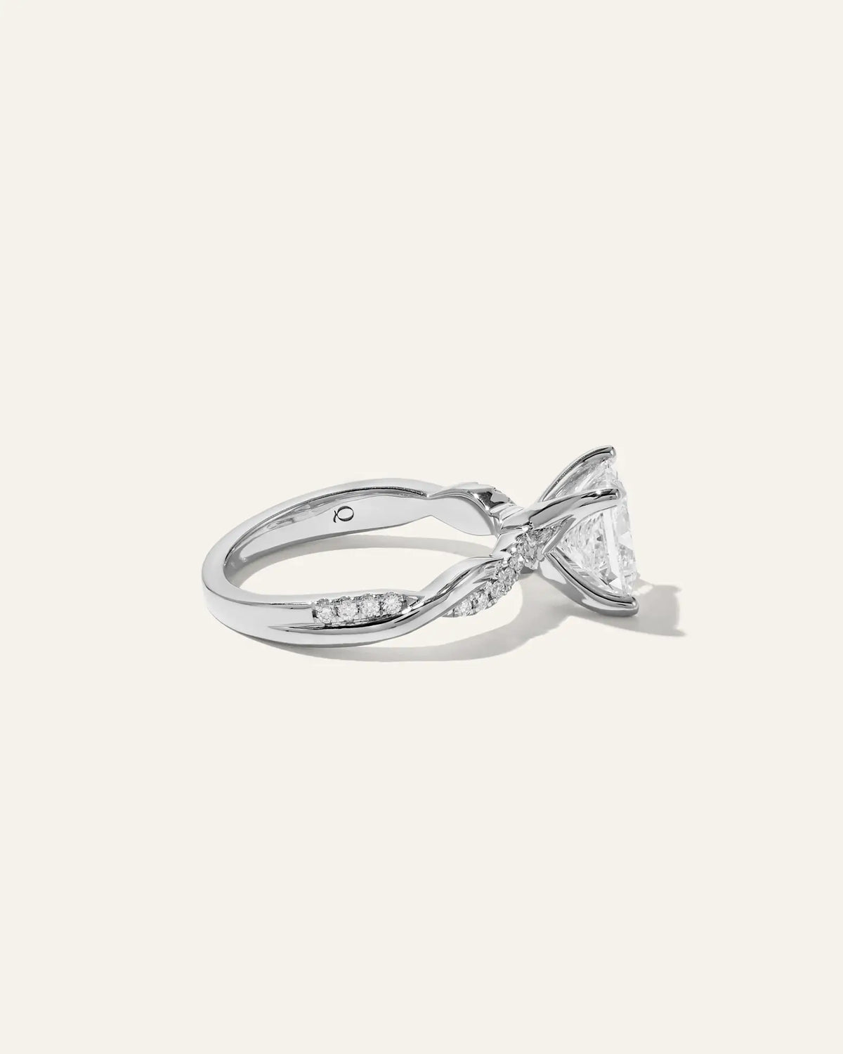 Lab Grown Diamond Princess Twisted Engagement Ring - 2ct - US 8654