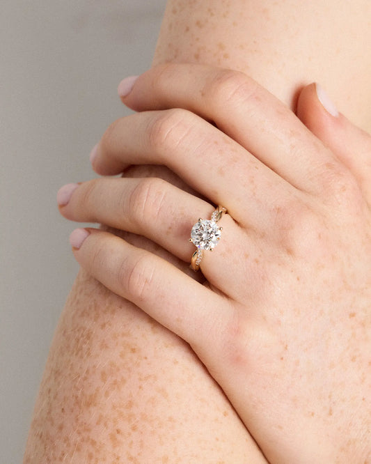 Lab Grown Diamond Round Twisted Engagement Ring - 2.5ct - US 4773