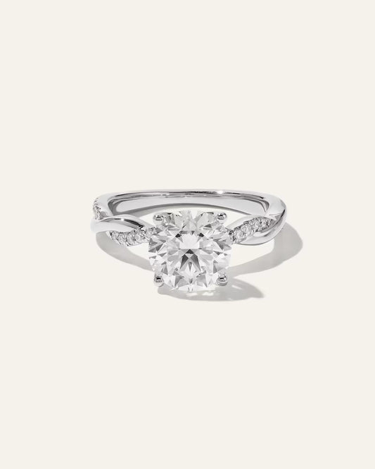 Lab Grown Diamond Round Twisted Engagement Ring - 2.5ct - US 4759