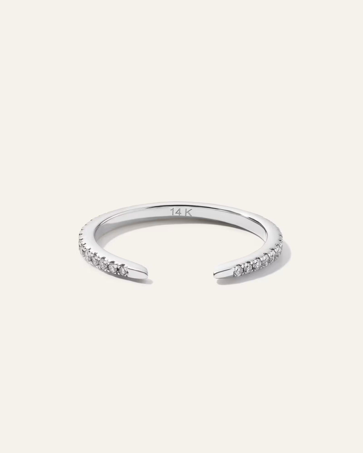 14K Diamond Open Claw Ring - US 0535