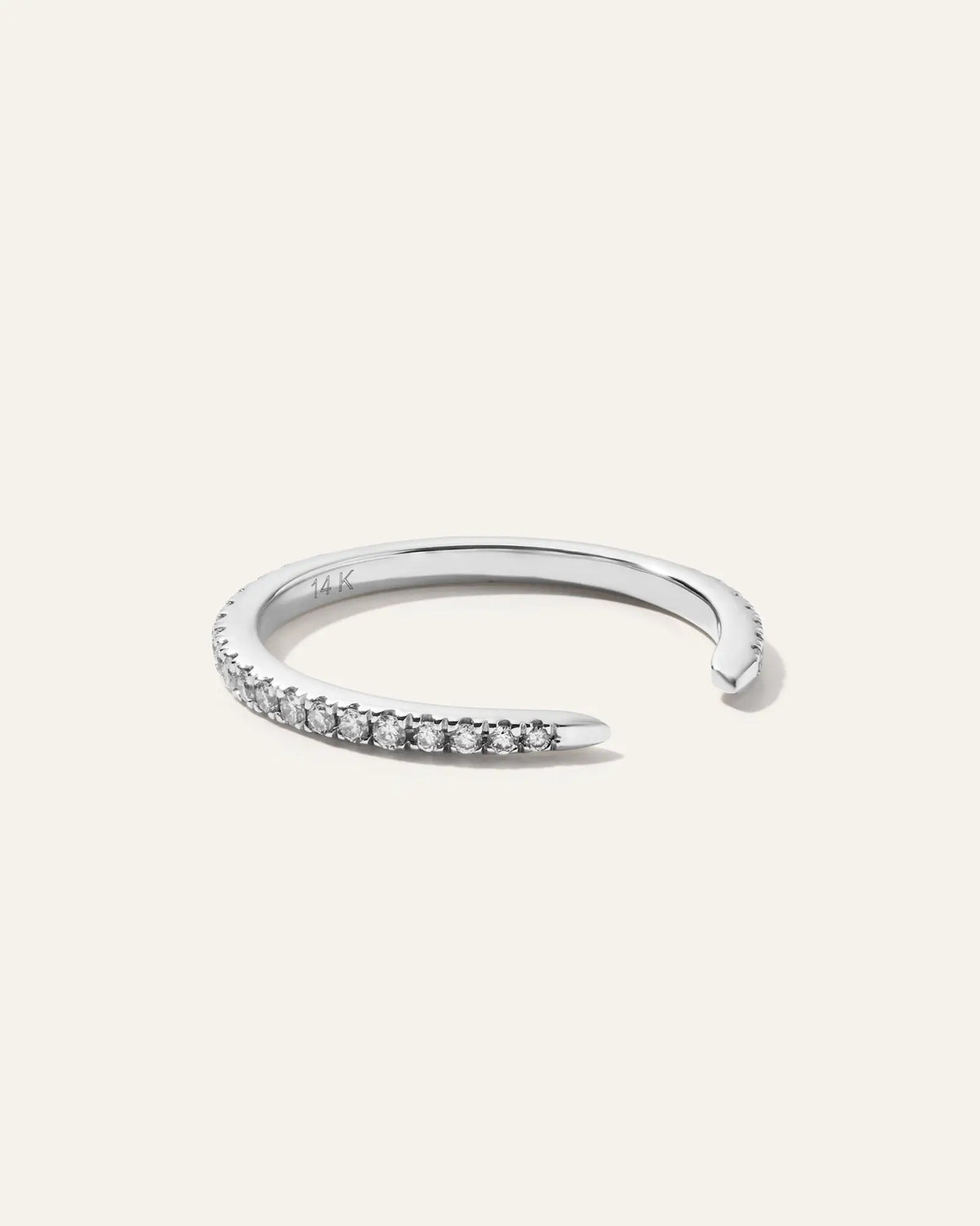 14K Diamond Open Claw Ring - US 0535