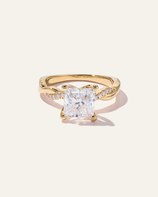 Lab Grown Diamond Princess Twisted Engagement Ring - 2.5ct - US 0288
