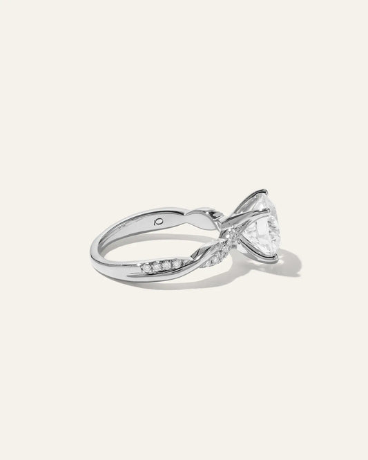 Lab Grown Diamond Round Twisted Engagement Ring - 3ct - US 4067