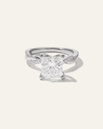 Lab Grown Diamond Princess Twisted Engagement Ring - 3ct - US 3119