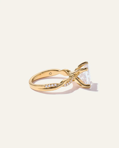 Lab Grown Diamond Princess Twisted Engagement Ring - 3ct - US 2106