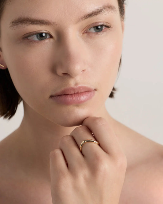 14K Gold Wave Ring - US 3796