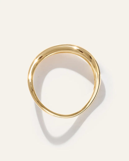 14K Gold Wave Ring - US 3796