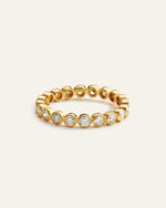 14K Gold Lab Grown Diamond Round Bezel Eternity Band - 1ctw - US 5702