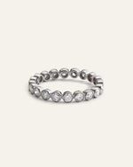 14K Gold Lab Grown Diamond Round Bezel Eternity Band - 1ctw - US 5864