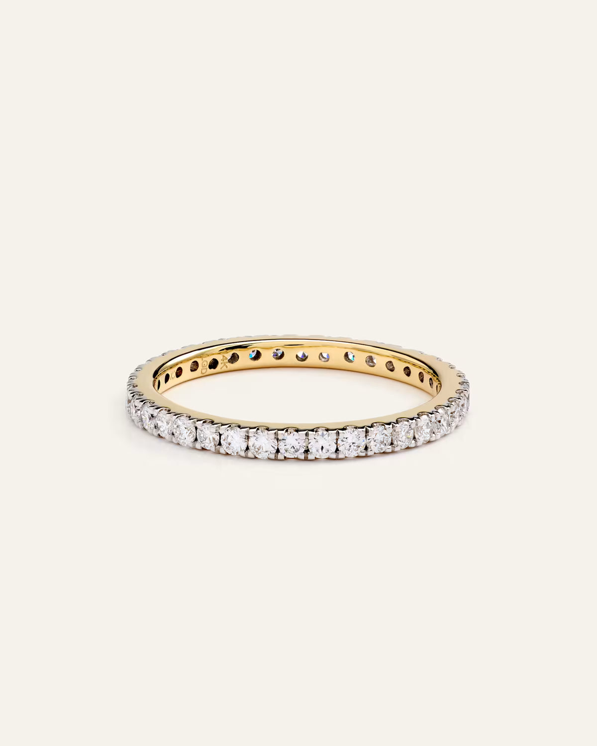 14K Gold Lab Grown Diamond Pave Eternity Band - 0.65ctw - US 3721