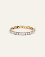14K Gold Lab Grown Diamond Pave Eternity Band - 0.65ctw - US 3721