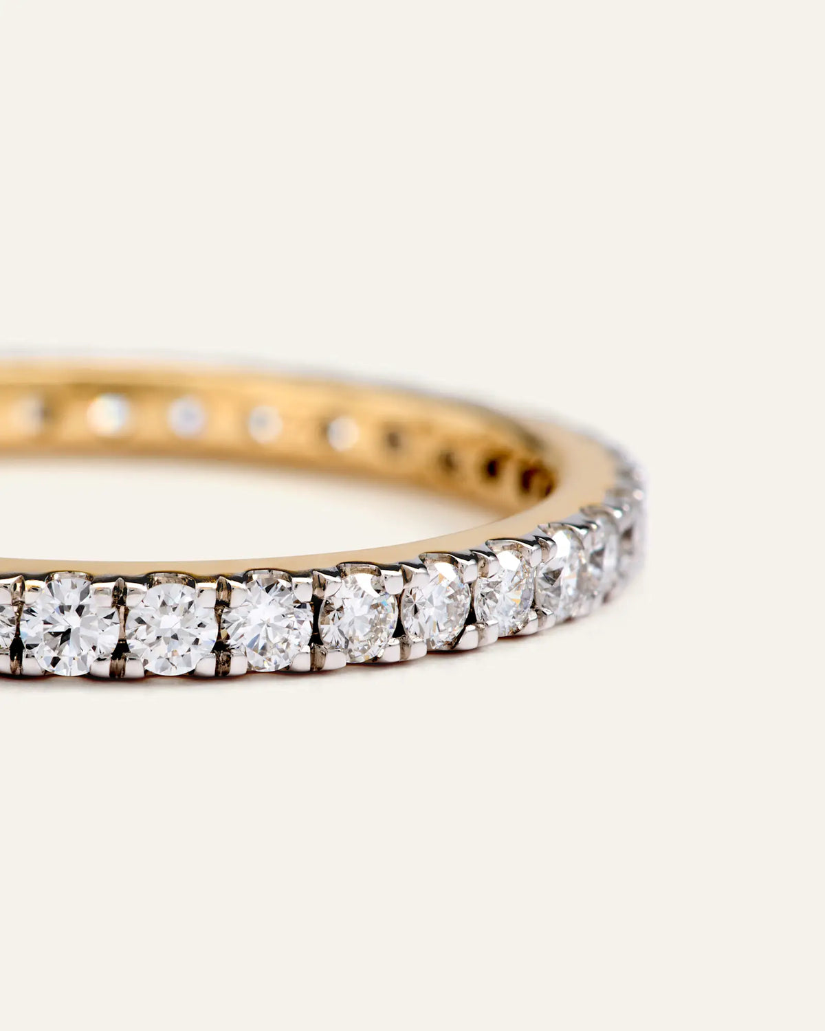 14K Gold Lab Grown Diamond Pave Eternity Band - 0.65ctw - US 3721