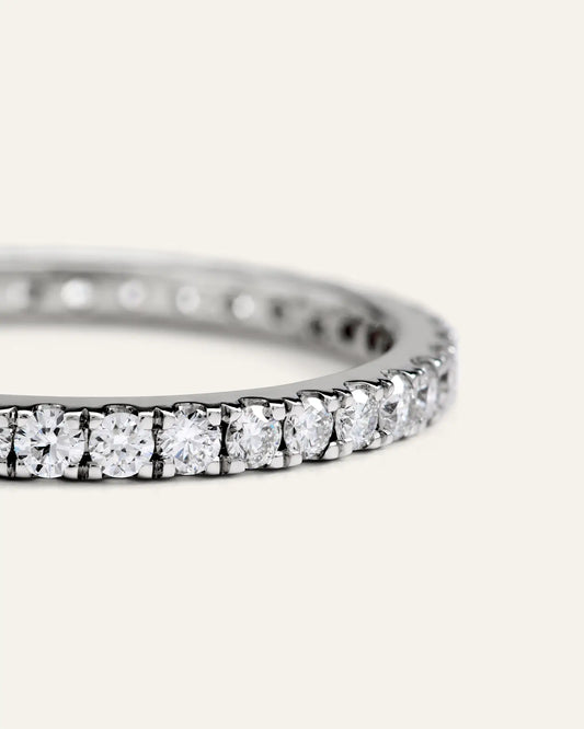 14K Gold Lab Grown Diamond Pave Eternity Band - 0.65ctw - US 6259