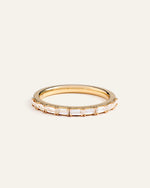 14K Gold Lab Grown Diamond Baguette Band - US 0937