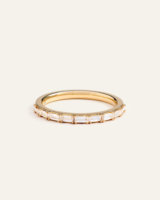 14K Gold Lab Grown Diamond Baguette Band - US 0937