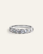 14K Gold Natural Diamond Seven Stone Band - 1ctw - US 9876