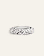 14K Gold Natural Diamond Five Stone Band - 2ctw - US 8529