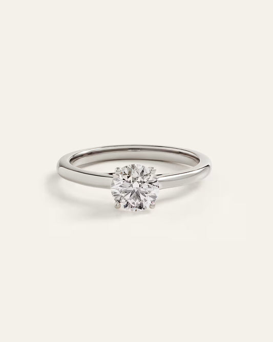Lab Grown Diamond Round Trellis Cathedral Engagement Ring - 1ct - US 2030