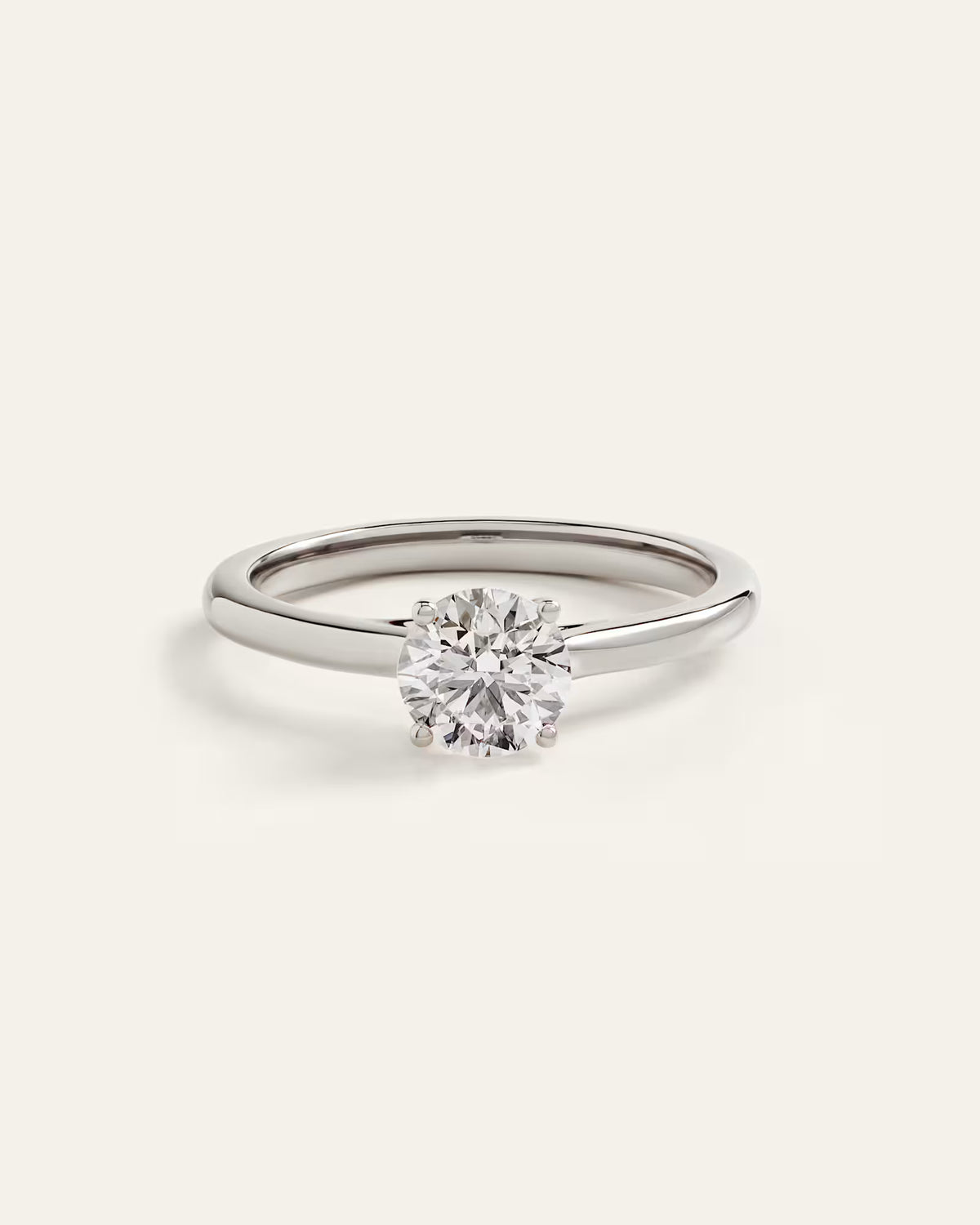 Lab Grown Diamond Round Trellis Cathedral Engagement Ring - 1ct - US 6072