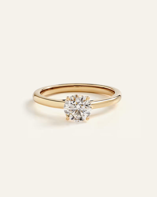 Lab Grown Diamond Round Trellis Cathedral Engagement Ring - 1ct - US 5108