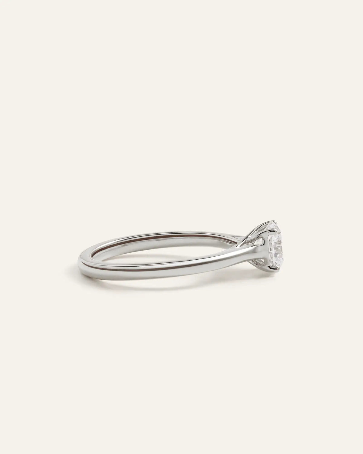 Lab Grown Diamond Round Trellis Cathedral Engagement Ring - 1ct - US 6072