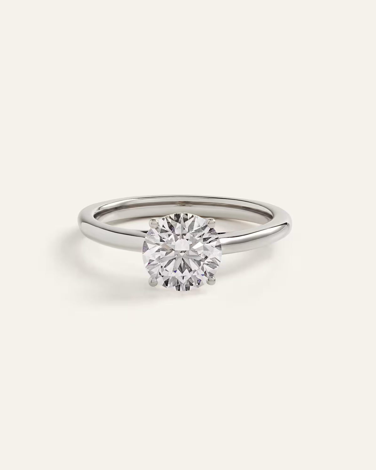 Lab Grown Diamond Round Trellis Cathedral Engagement Ring - 1.5ct - US 0964