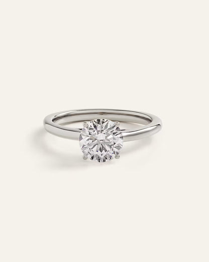 Lab Grown Diamond Round Trellis Cathedral Engagement Ring - 1.5ct - US 0964