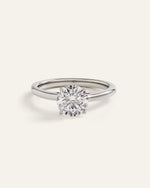 Lab Grown Diamond Round Trellis Cathedral Engagement Ring - 1.5ct - US 1222
