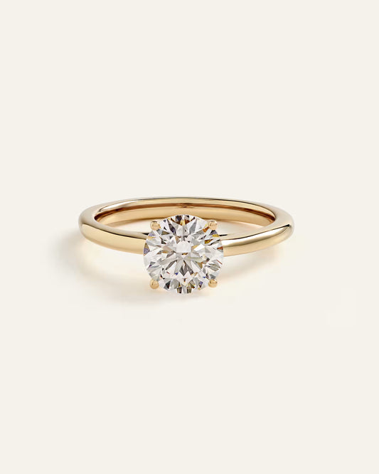 Lab Grown Diamond Round Trellis Cathedral Engagement Ring - 1.5ct - US 2128