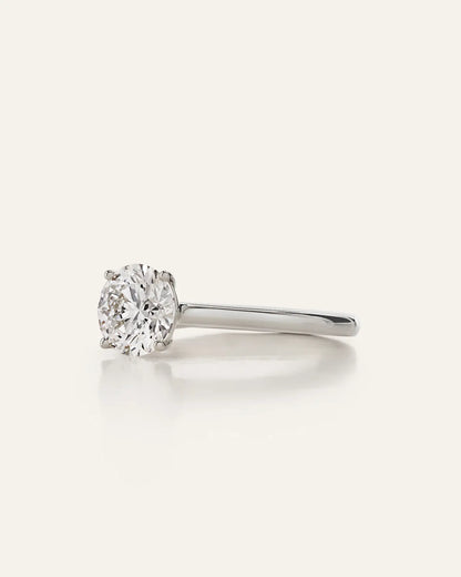 Lab Grown Diamond Round Trellis Cathedral Engagement Ring - 1.5ct - US 0964