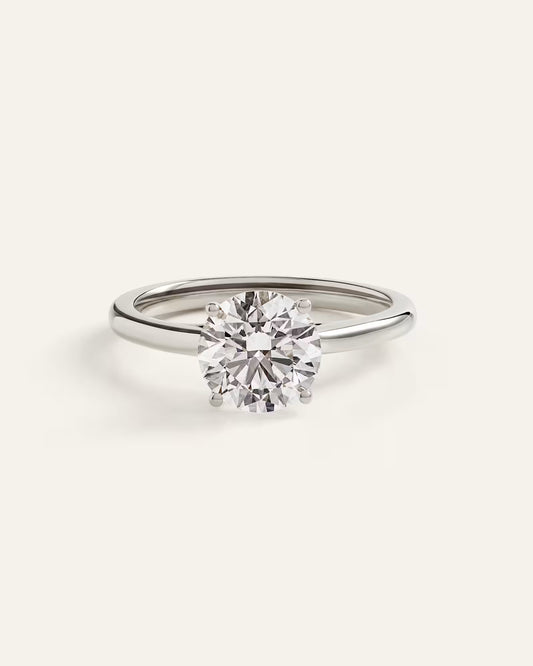 Lab Grown Diamond Round Trellis Cathedral Engagement Ring - 2ct - US 3377