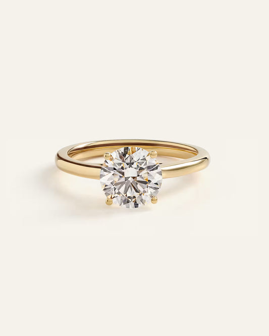 Lab Grown Diamond Round Trellis Cathedral Engagement Ring - 2ct - US 0307