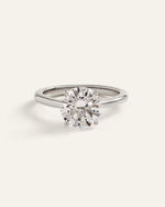 Lab Grown Diamond Round Trellis Cathedral Engagement Ring - 2.5ct - US 7291