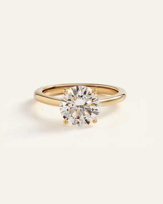 Lab Grown Diamond Round Trellis Cathedral Engagement Ring - 2.5ct - US 2182