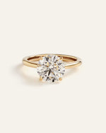 Lab Grown Diamond Round Trellis Cathedral Engagement Ring - 3ct - US 1144